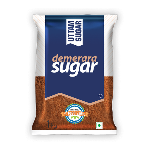 Utham Brown Demerara Sugar, Crystal, Packaging Size: 1kg