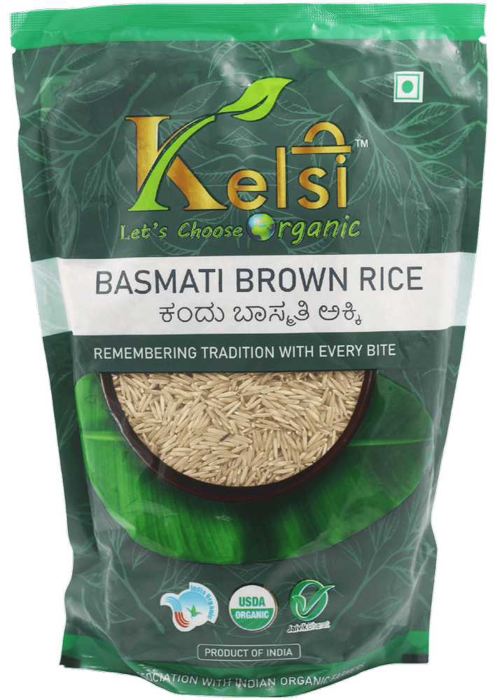 1 Kg Kelsi Organic Basmati Brown Rice