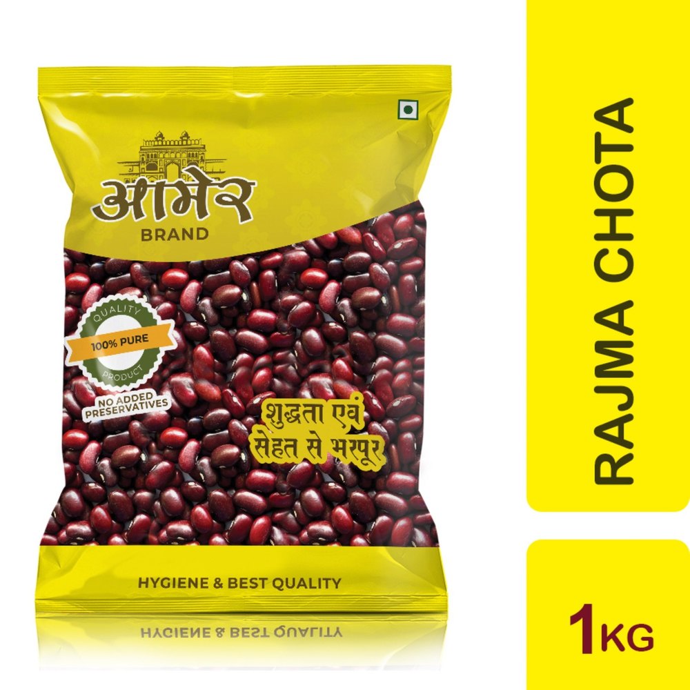 Amer 1 kg Red Rajma Jammu, High in Protein, Packet