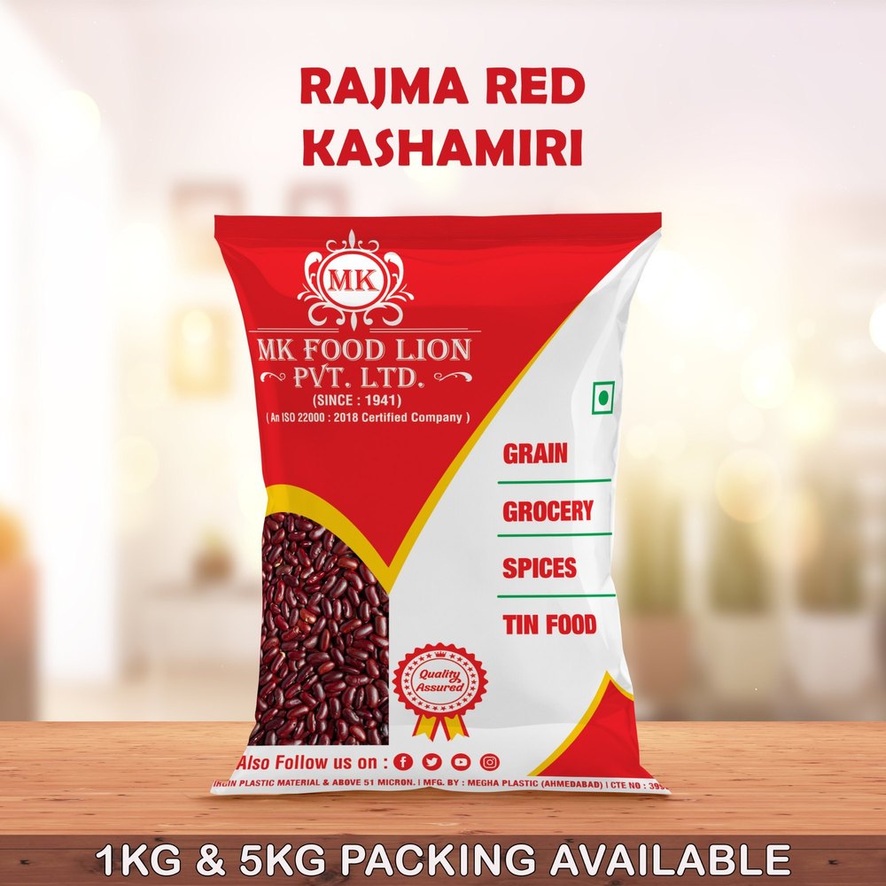 Kashmiri Red Rajma, High in Protein, Packaging Size: 1kg