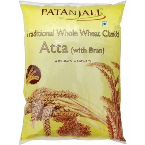 Indian Baba Ramdev Patanjali Aarogya Whole Wheat Chakki Atta 10 Kg, Packaging Type: Bag