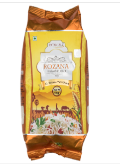 Patanjali Rozana Basmati Rice, Packaging Type Available: Plastic Bag, Packaging Size: 1kg