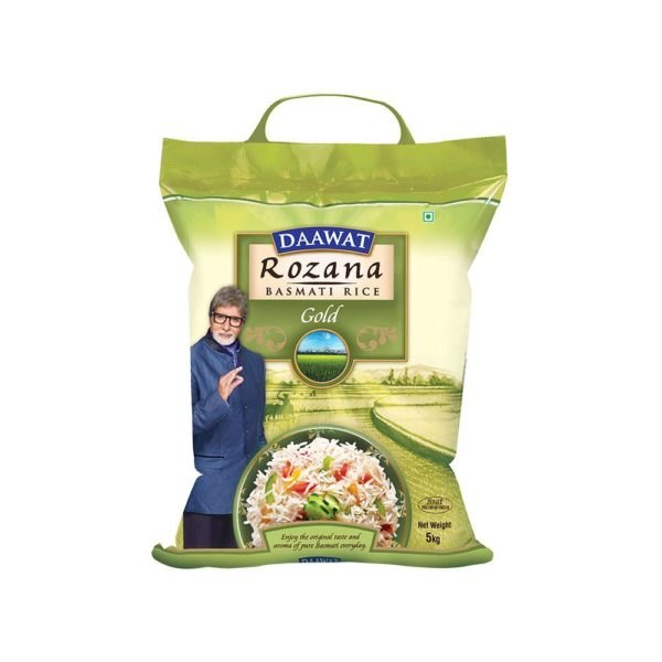 White Indian Daawat Rozana Gold Basmati Rice, Packaging Size: 5kg