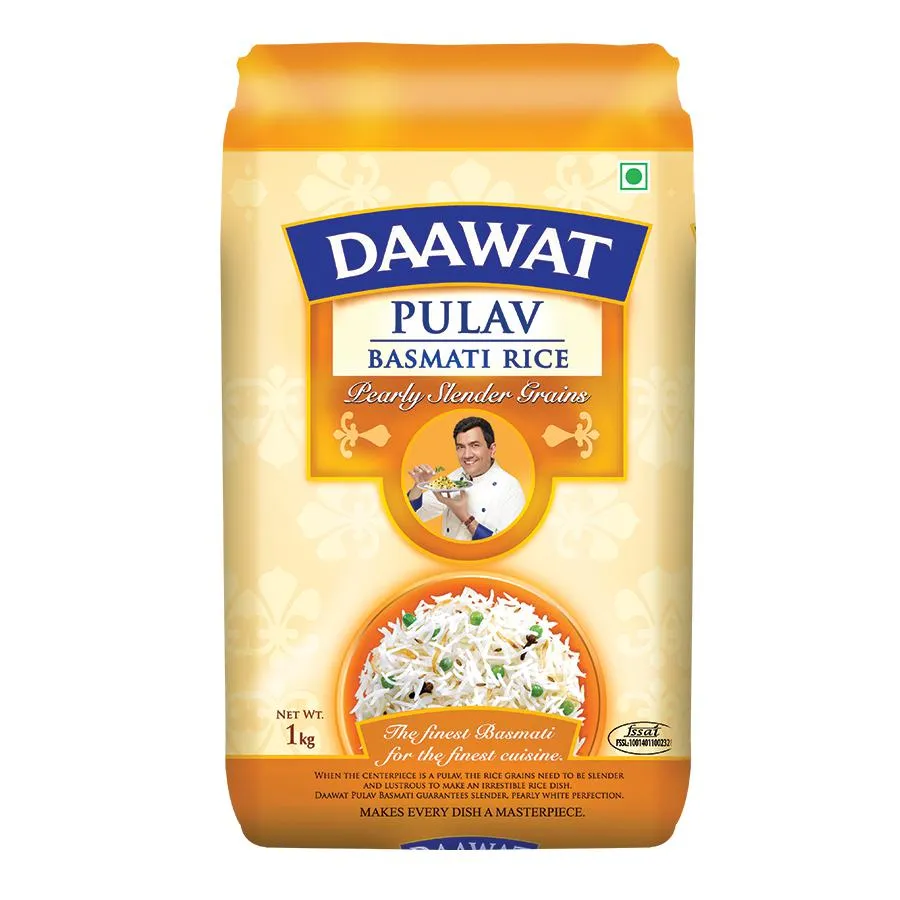 Daawat Pulav Basmati Rice - Pack of 2, 1 kg