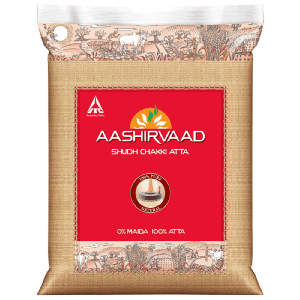 Aashirvaad Atta Aashirvad Wheat Flour, Packaging Size: 5 kg, Packaging Type: Packet