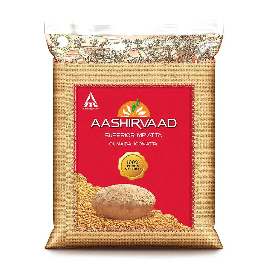 Aashirvaad Wheat Atta, Packaging Type: Packet, 9 Months