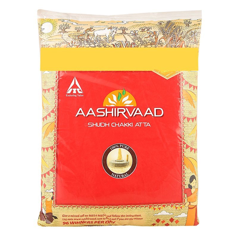 Aashirvaad Chakki Atta 5 Kg, Packaging Type: Bag