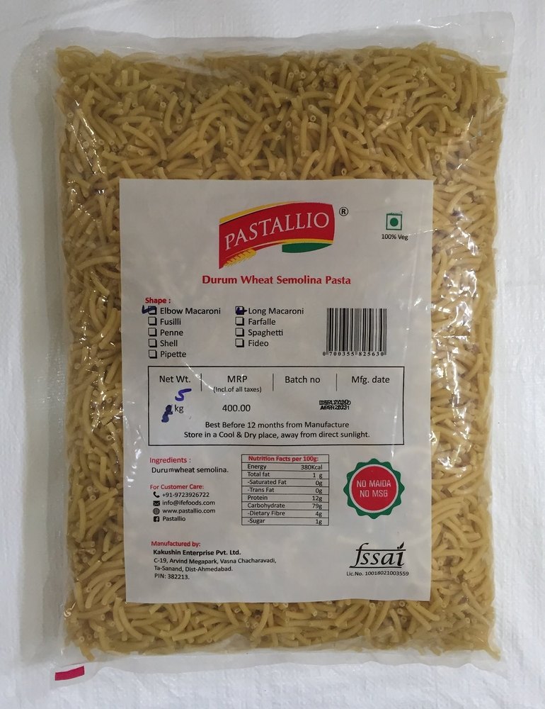 Yellow Pastallio 5kg Long Macaroni, For Cooking, Packaging Type: Packet