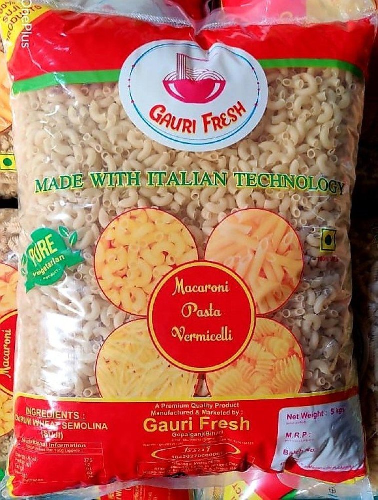 5kg Italian Macaroni, Packaging Type: Packet