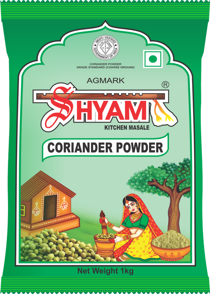 Shyam Dhani 1 Kg Coriander Powder, Packaging Type: Packet, HDPE Bag