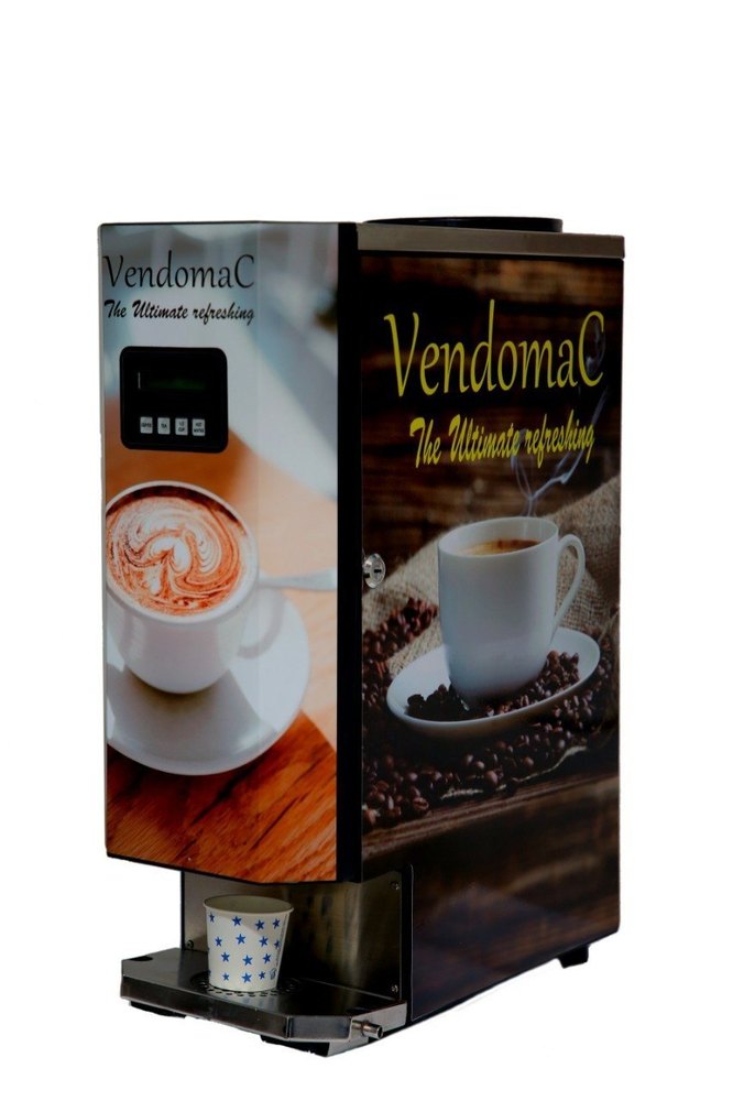 Stainless Steel 2 Lane Vandomac Tea Coffee Vending Machine