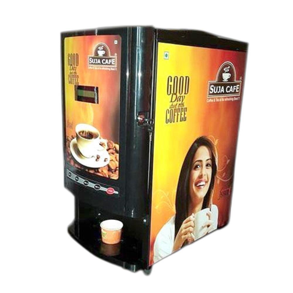 Suja Cafe Stainless Steel 2 Lane Coffee Vending Machine, For Offices And Restaurants