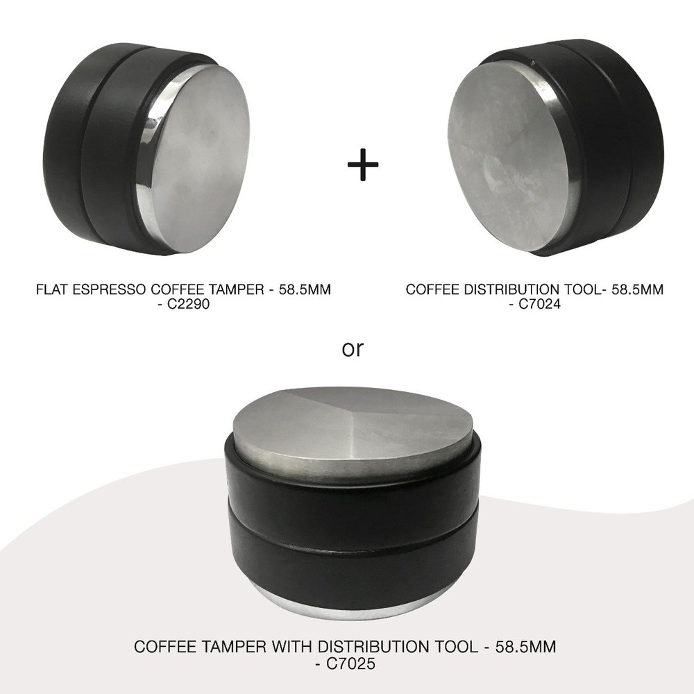 Krome Dispense Black Coffee Tamper with Coffee Distribution Tool, Model Name/Number: C7024