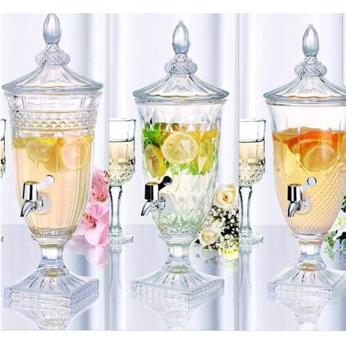 Glass Drinks Dispenser With Tap