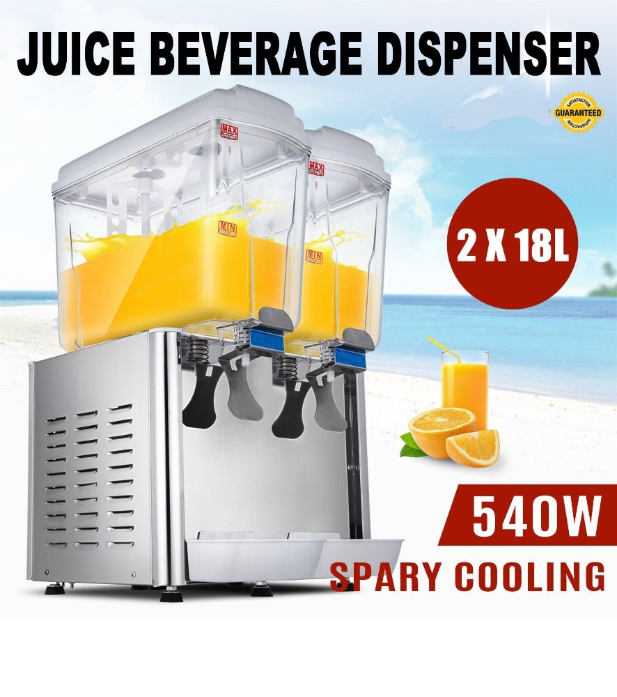 Double Jar Cold Beverage Dispenser, Capacity: 2x18 L