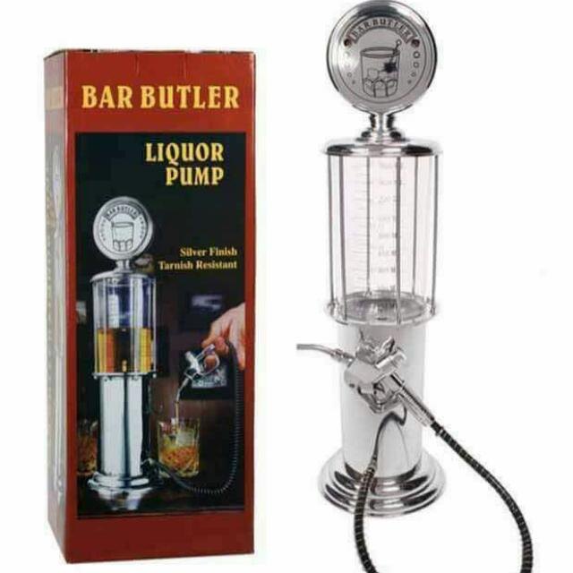 Gas Pump Beverage Liquor Dispenser Bar Butler Party Tabletop Size (Double Pump)