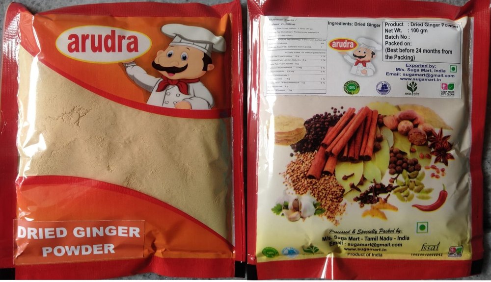 Spicy Ginger Powder, Packaging Type: Packet, 100g