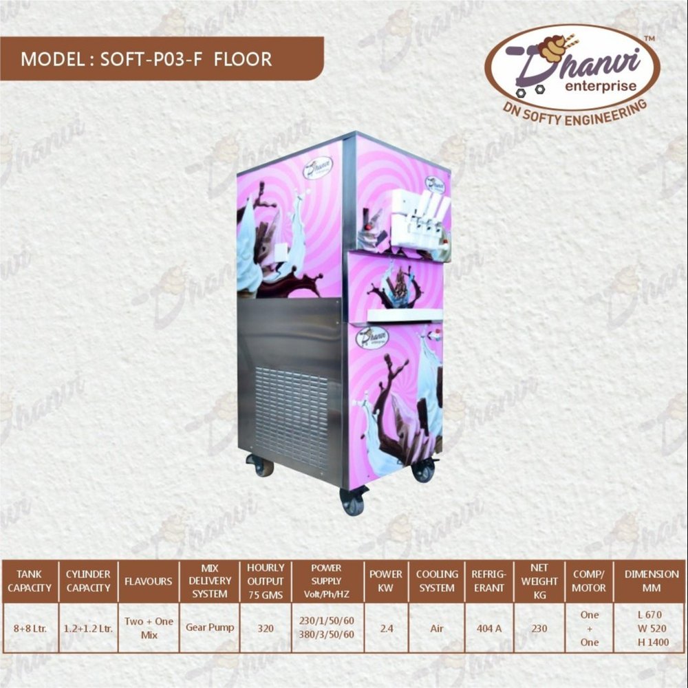 Softy Vending Machines, 10 to 20 litres per hour, 8+8