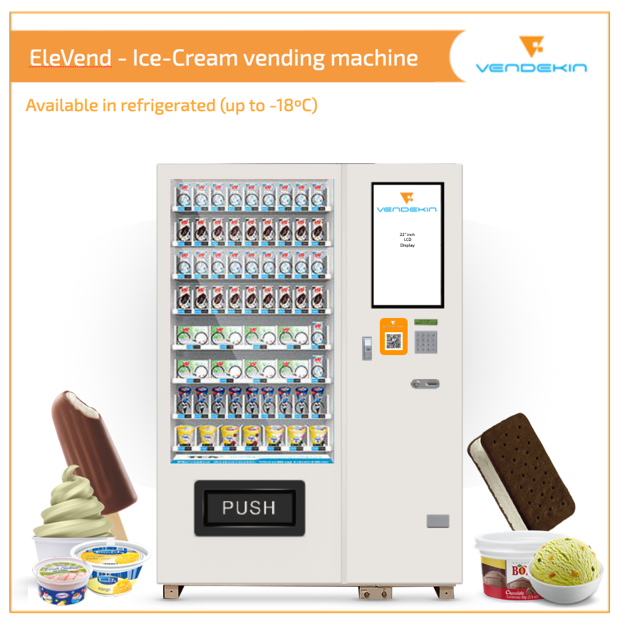 Vendekin Ice Cream Vending Machine, Model Type: Floor Model
