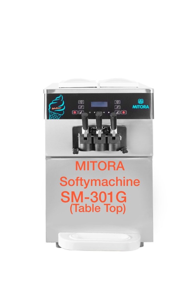 Mitora SS Soft Master (SM-301G) Softy Machine, Model Type: Table Top Model, Hopper Capacity: 6*2 6 Ltrs Each