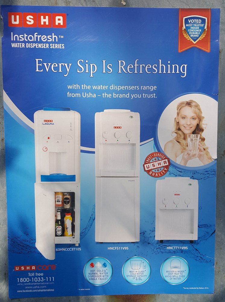 standing Usha Water Dispensers, Automation Grade: Automatic, Capacity: 5-10 litres