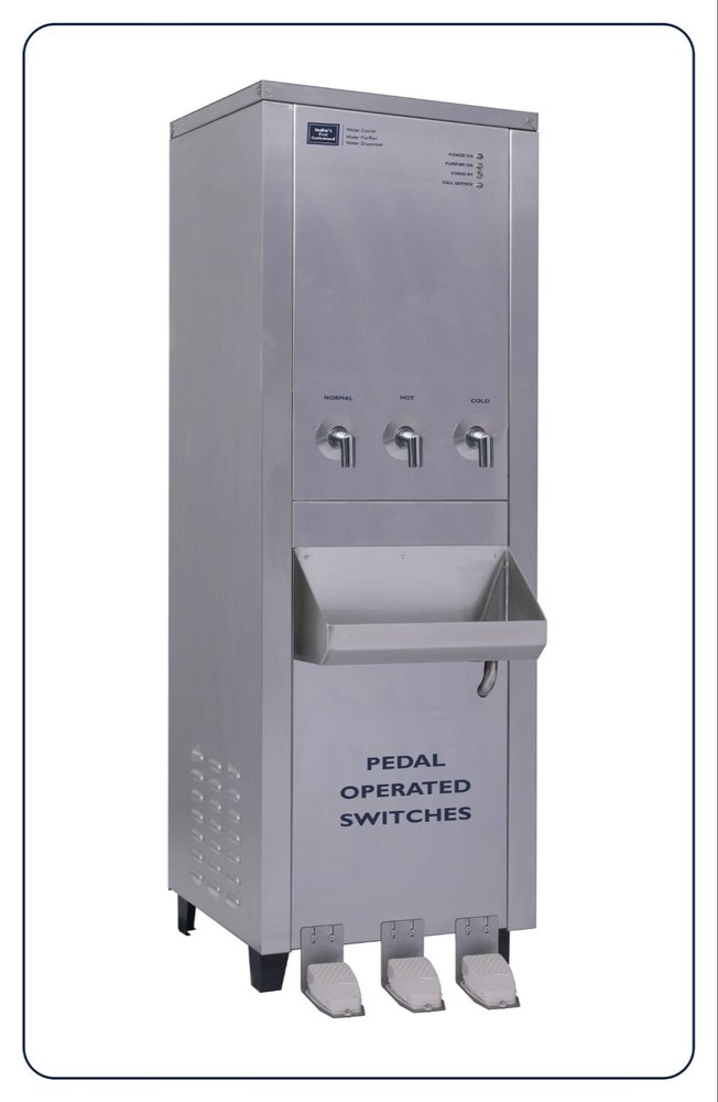 Foot Pedal Operated Stainless Steel Hot And Cold Water Dispenser