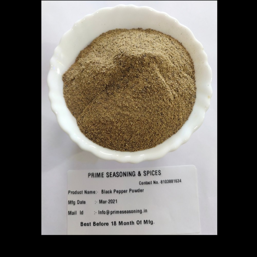PRIME SEASONING BALCK PEPPER POWDER, Packaging Size: 25KG