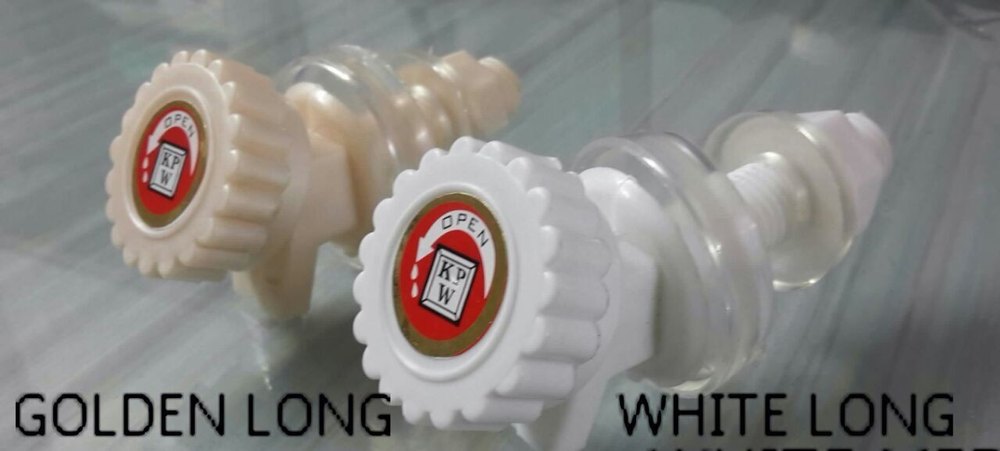 Golden, White KPW Golden And White Long Water Jug Taps, Size: 55 MM