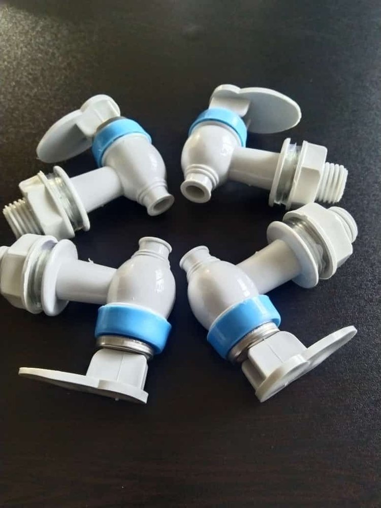 NIHAN WHITE AND BLUE Pvc Ro Water Tap, Glossy