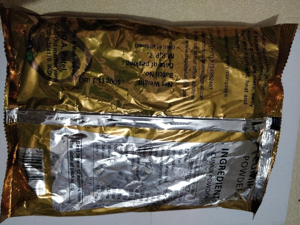 DA\'s Select Spicy Jeera Powder, Packaging Type: Packet, Packaging Size: 1 kg