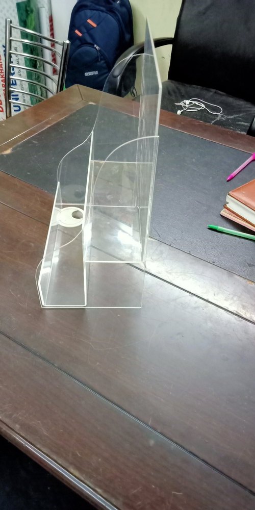 Acrylic Floor Standing Multi Tiered Leaflet Dispenser, For Advertising