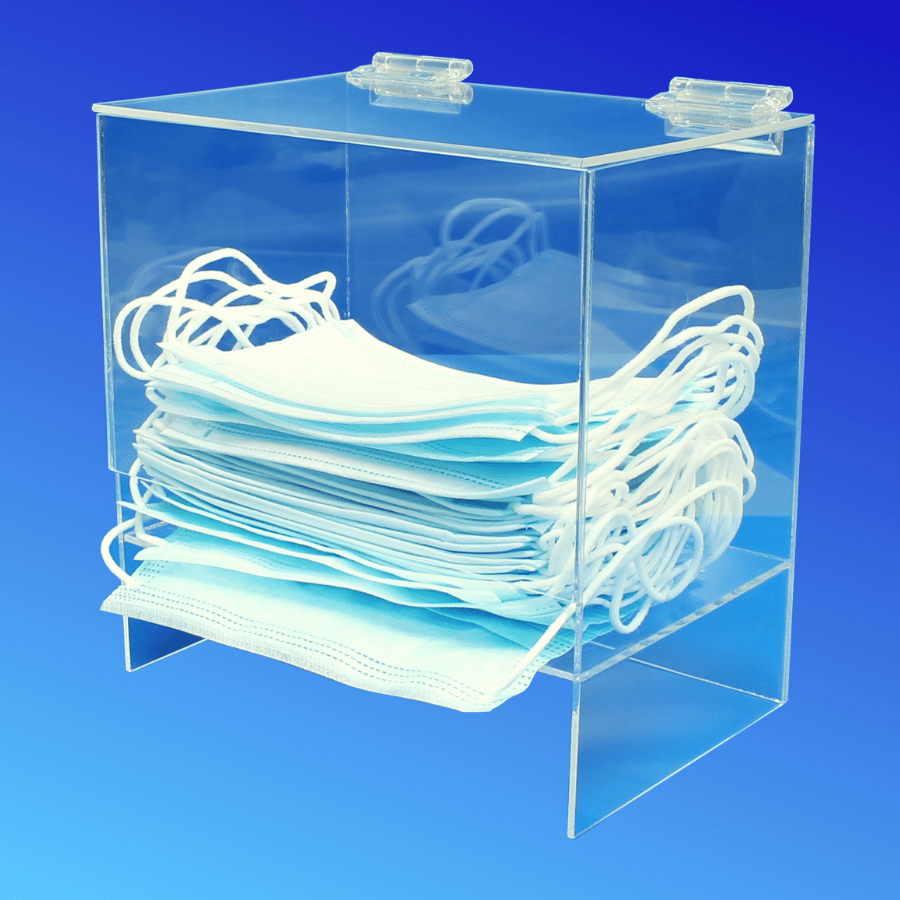Stand Transparent Counter-Top Face Mask Dispenser, Pre Assembled