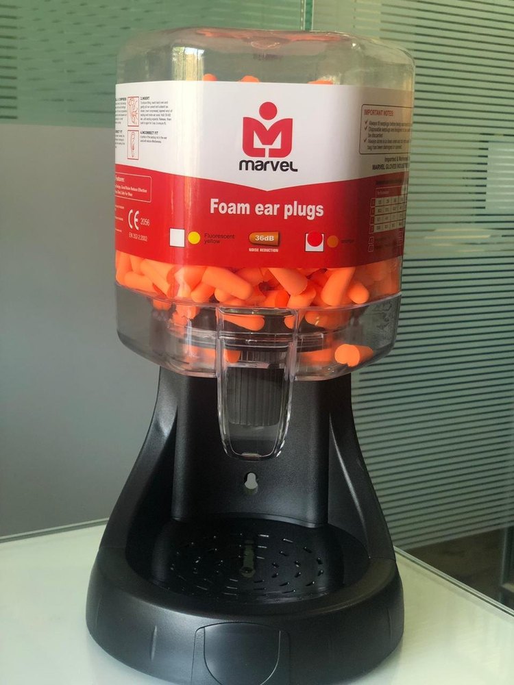 ORANGE Manual Ear Plug Dispenser, Capacity: 250 Pair