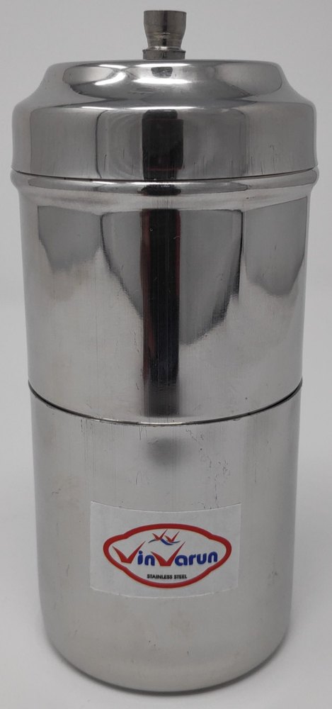 Vinvarun Stainless Steel Filter Coffee Drip Maker, Silver (200 ML)