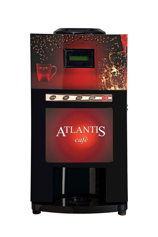 Stainless Steel Atlantis Cafe Mini 2 Lane Tea And Coffee Vending Machine