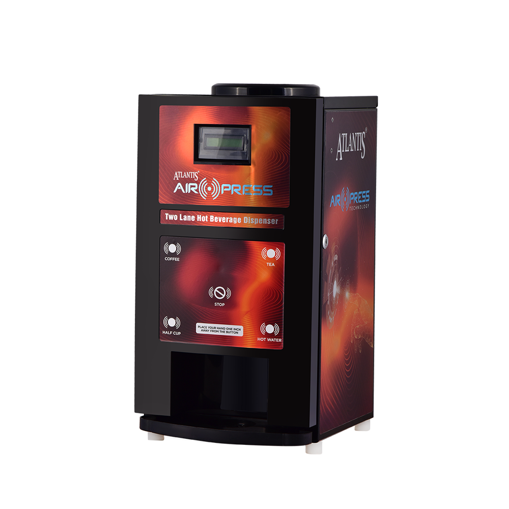 ABS Plastic Touch less Tea Coffee Vending Machine, For Restaurant, Model Name/Number: Atlantis Cafe Mini