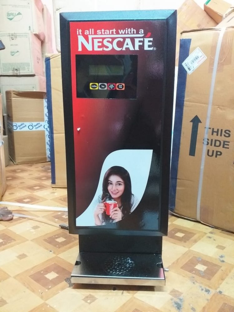 Stainless Steel Nescafe Coffee Vending Machines, For Offices, Model Name/Number: Dc 2lane