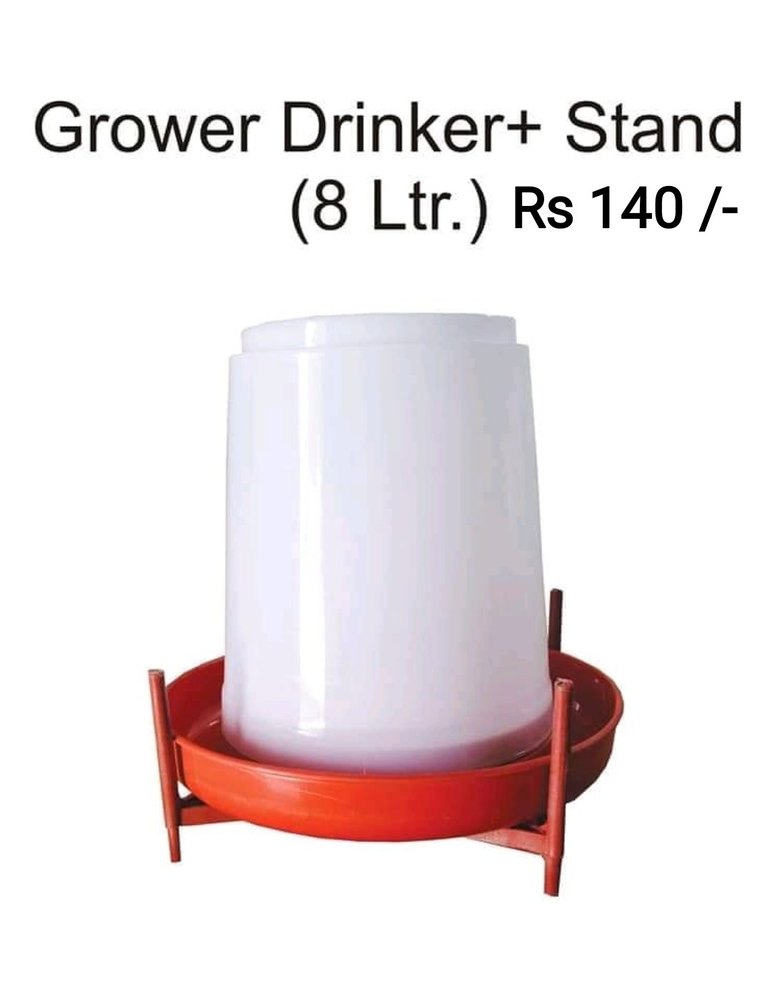 Manual Pan and Jar Poultry Grower Drinker, 1 Litre