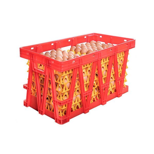 Plastic Egg Transport Crate Cage Box, For Poultry Farms, Size: 670X363X350mm