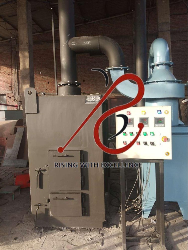 Front Load Mild Steel Poultry Incinerator with Air Pollution control unit, Automation Grade: Semi Automatic