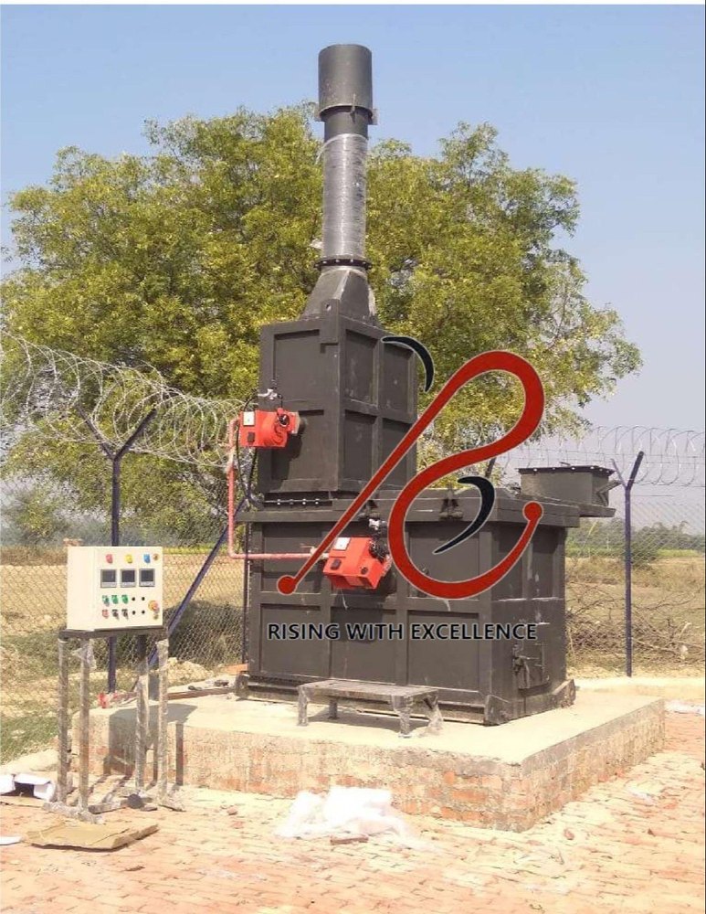 Radhika Enterprises Diesel Poultry Waste Incinerator, Capacity: 40 kg/batch