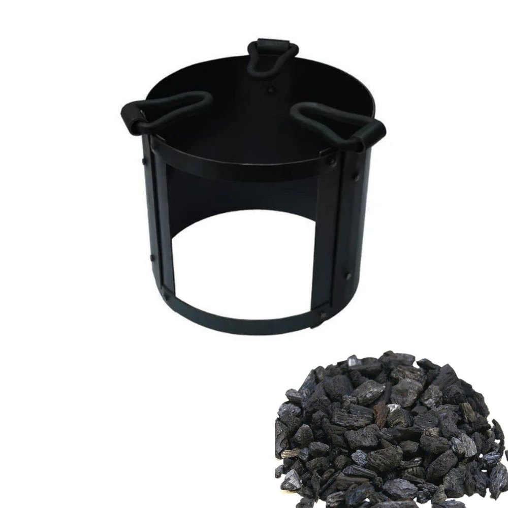 Black Cast Iron Coal Stove, For Cooking And Heating, Size: 12x10x8inch