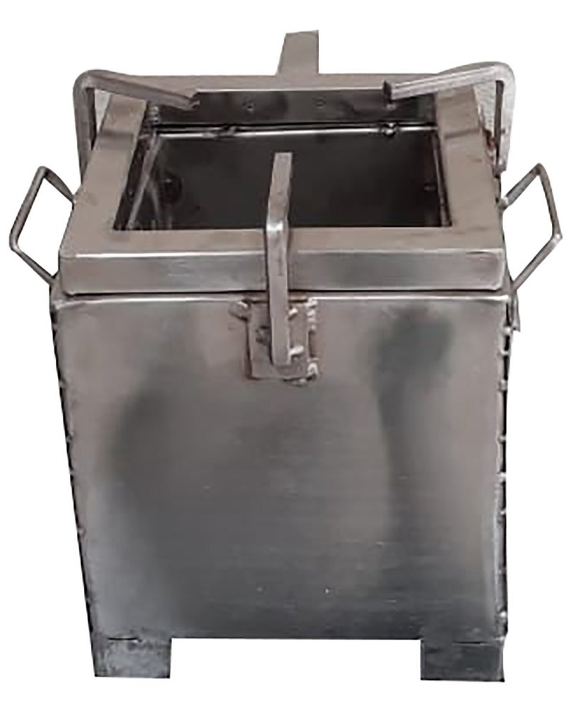 Mild Steel Silver Square Charcoal Stove, For Home, Size: 25X25cm