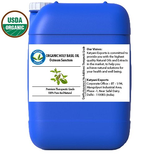 Katyani Exports Organic Holy Basil Oil (Ocimum Sanctum)