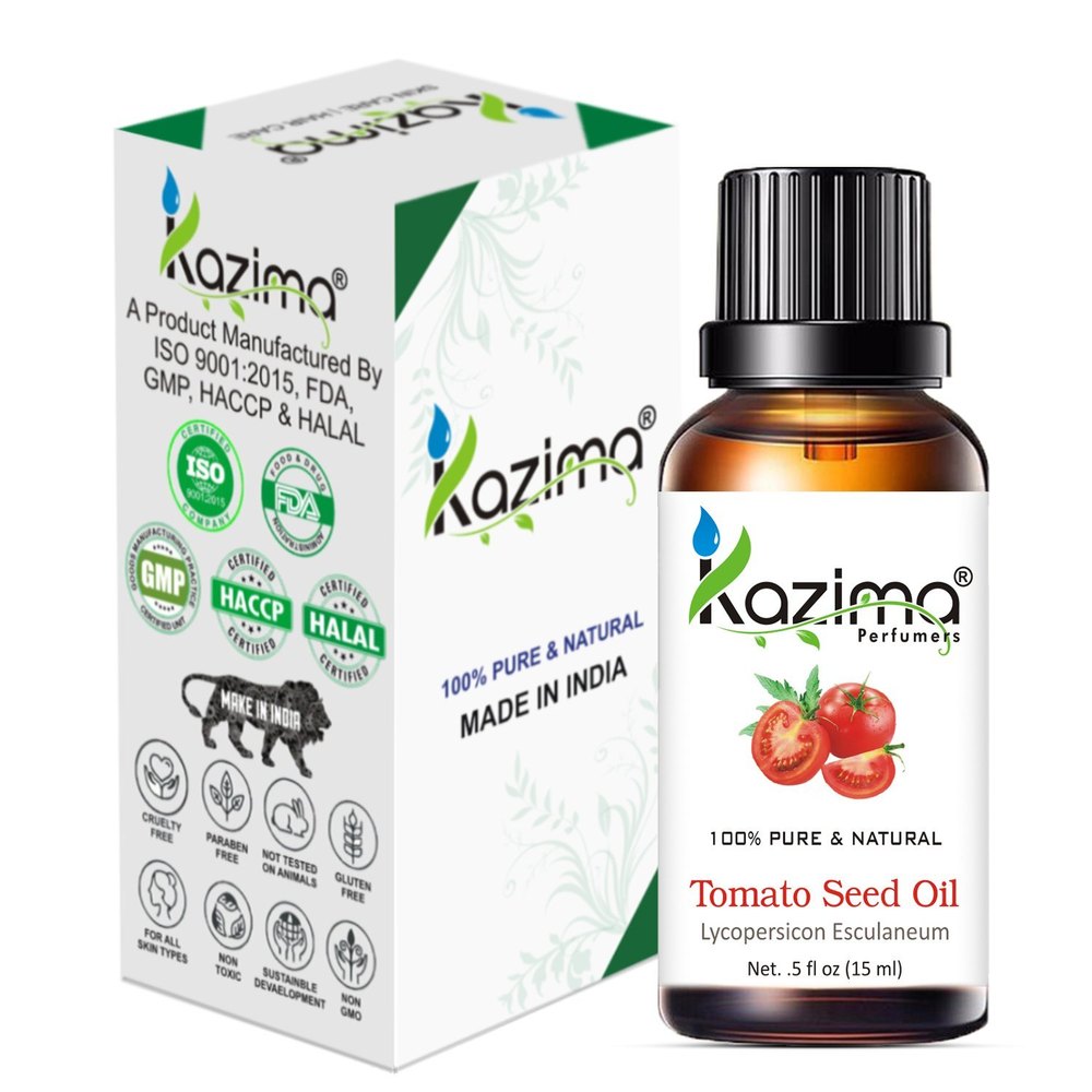 Kazima Tomato Seed Oil (100% Pure & Natural Cold Pressed Carrier Oil) For Skin, Hair & Cosmetics