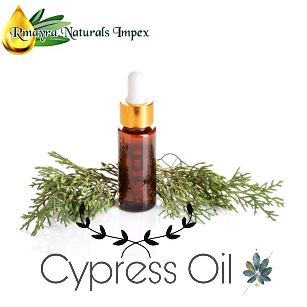 Natural Pure Pale Yellow Cypress Essential Oil, For Aromatherapy, Packaging Type: Box