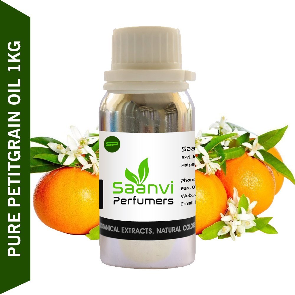 Saanvi Perfumers Citrus aurantium Petitgrain Oil 1Kg, For Cosmetic