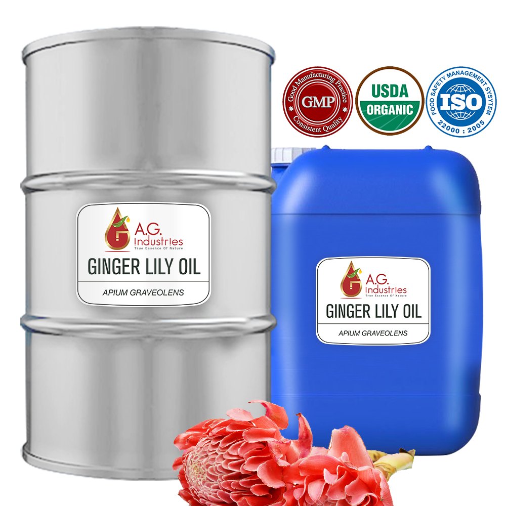 Fluid Steam Distillation Ginger Lily Oil, For Cosmetic, Packaging Size: 180 Kg