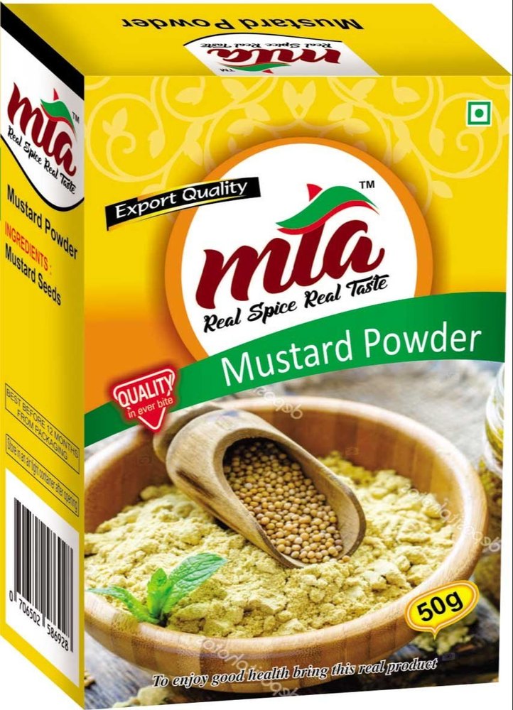 MTA Organic Mustard Powder, Packaging Type: Packet, Packaging Size: 50g