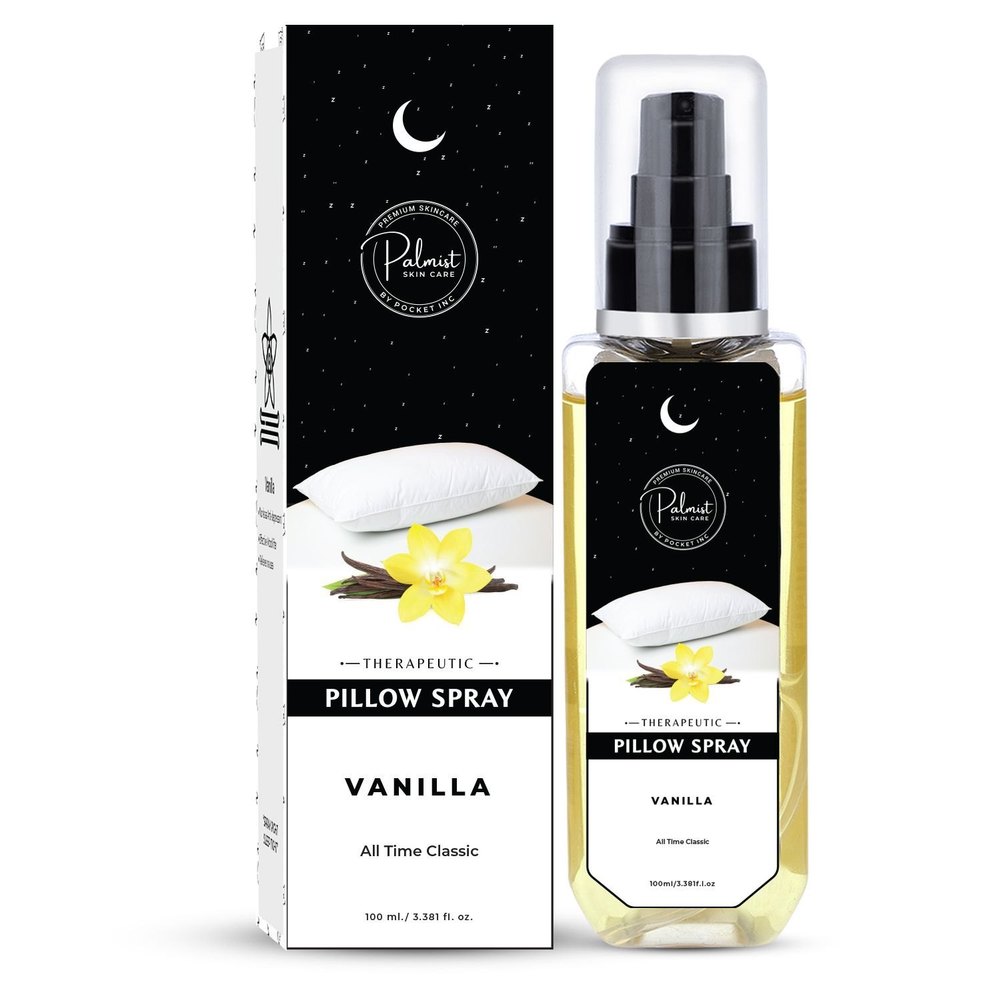 Palmist Vanilla Pillow Therapeutic Spray with Herbal Blends Of Vanilla, For Personal, Packaging Size: 100 ml